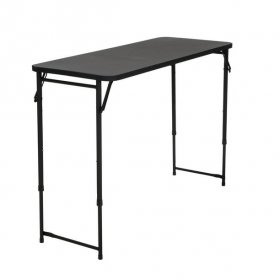 20a x 48a Adjustable Height PVC Top Table, Black