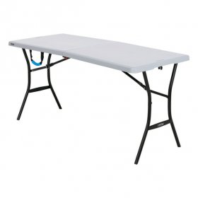 Lifetime 5-Foot Fold-in-Half Table, Gray (80861)