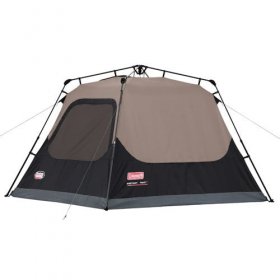 Coleman 4-Person Cabin Camping Tent with Instant Setup, 1 Room, Gray