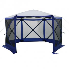 Ozark Trail 6 Hub Outdoor Camping 11'x10' Screen House, 1 Room, Blue