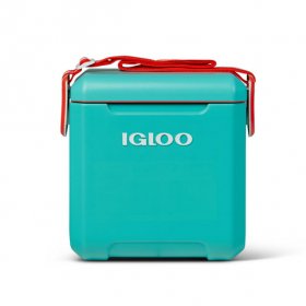 Igloo 11 quart Tag-A-Long, Hard Sided Cooler, Teal and Red