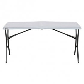 Lifetime 5-Foot Fold-in-Half Table, Gray (80861)