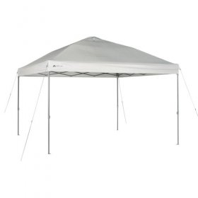 Ozark Trail 12' x 12' Straight Leg Instant Canopy, Dark Gray / Gazebo Shelter (144 sq.ft Coverage)