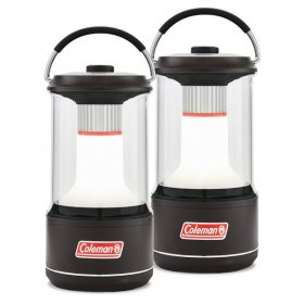 Coleman 800 Lumens LED Outdoor Camping Lantern w/BatteryGuard, Black,2 Pack