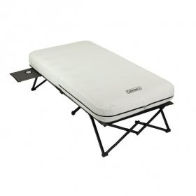 Coleman Camping Cot with Side Tables, Air Mattress & Battery Pump, Twin