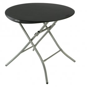 Lifetime 33-Inch Round Folding Table in Black (Light Commercial), 80351