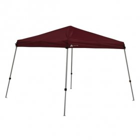 Ozark Trail 10' x 10' Instant Slant Leg Canopy, Watermelon Red, Outdoor Canopy