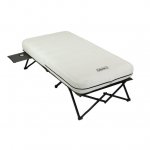 Coleman Camping Cot with Side Tables, Air Mattress & Battery Pump, Twin