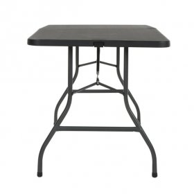 Cosco 6 Foot Centerfold Folding Table, Black