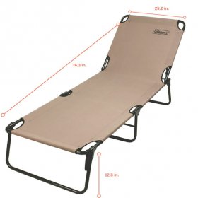 Coleman Convertible Cot and Lounge Chair with 6 Reclining and Folding Positions