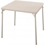 Cosco Square Folding Table 34" Sand Steel Frame, Vinyl