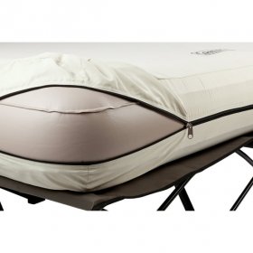 Coleman Cot and Thick Queen Air Mattress Combo Side Tables, Pump Included