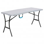 Lifetime 5-Foot Fold-in-Half Table, Gray (80861)